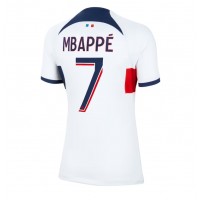 Fotballdrakt Dame Paris Saint-Germain Kylian Mbappe #7 Bortedrakt 2023-24 Kortermet